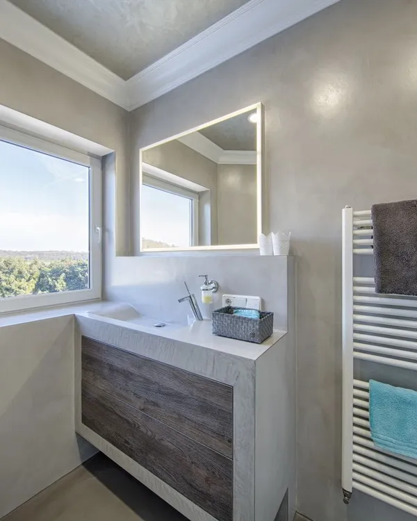 Beton ciré badkamerwanden — Emmeloord